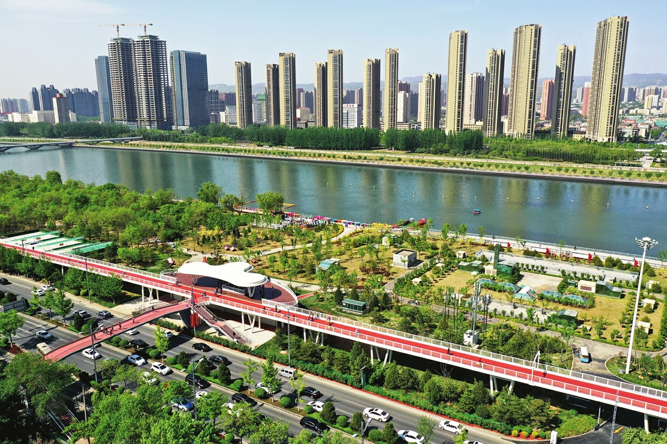 太原汾河景区 一路风光 满心欢畅