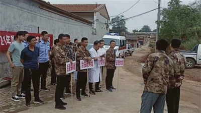 店上镇组织工作人员到邱壁村进行2021年防汛和地质灾害应急避险演练