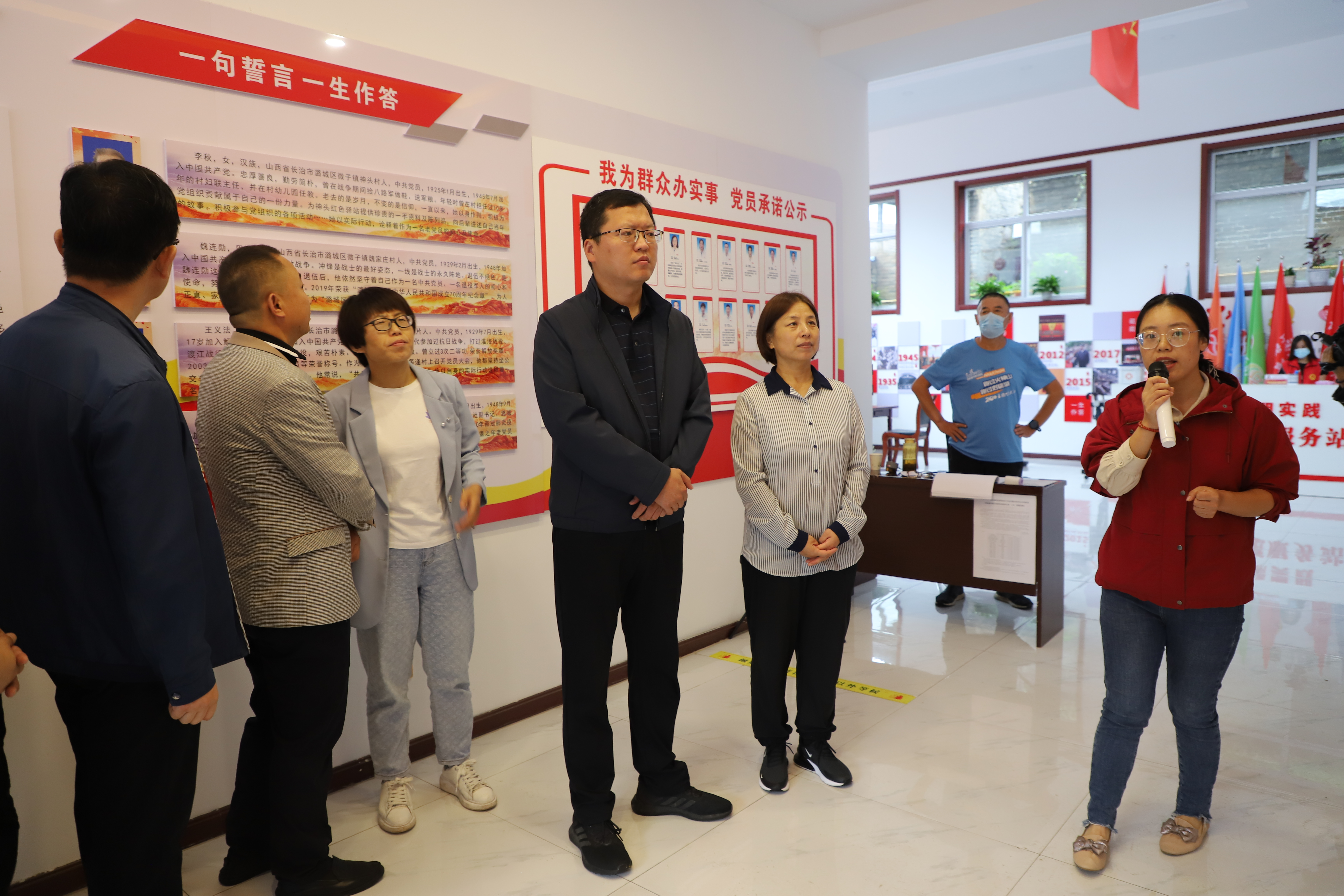 屯留区考察组在我区就新时代文明实践所（站）建设工作进行学习考察