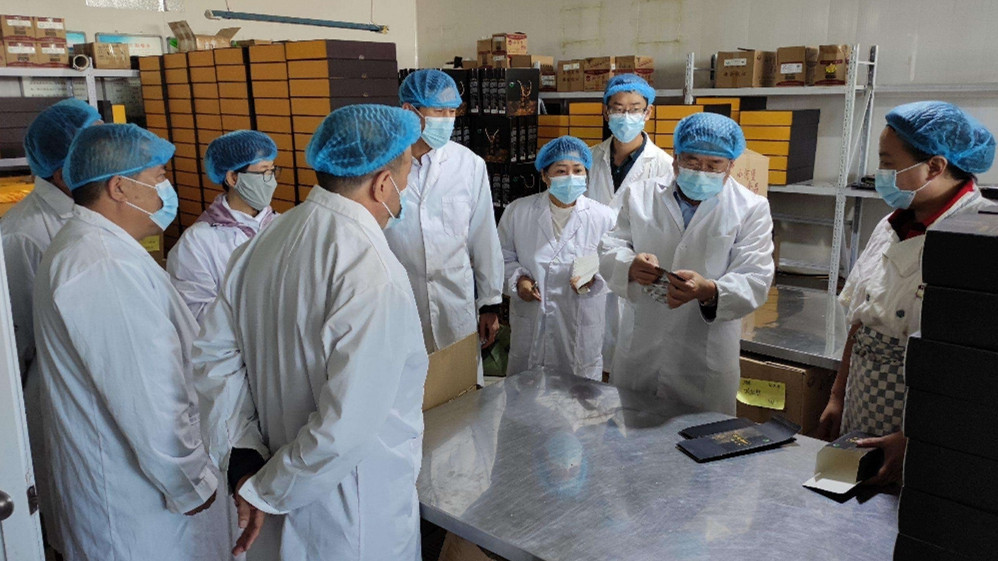 市市场监管局相关负责人带领食品生产监管科负责人深入我区进行现场检查指导