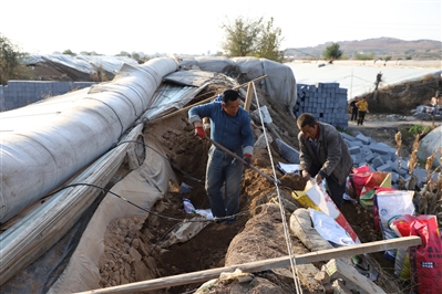 西天贡村：蔬菜大棚受损 积极开展自救