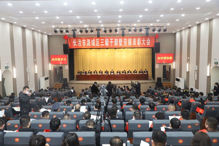 我区召开三级干部暨劳模表彰大会