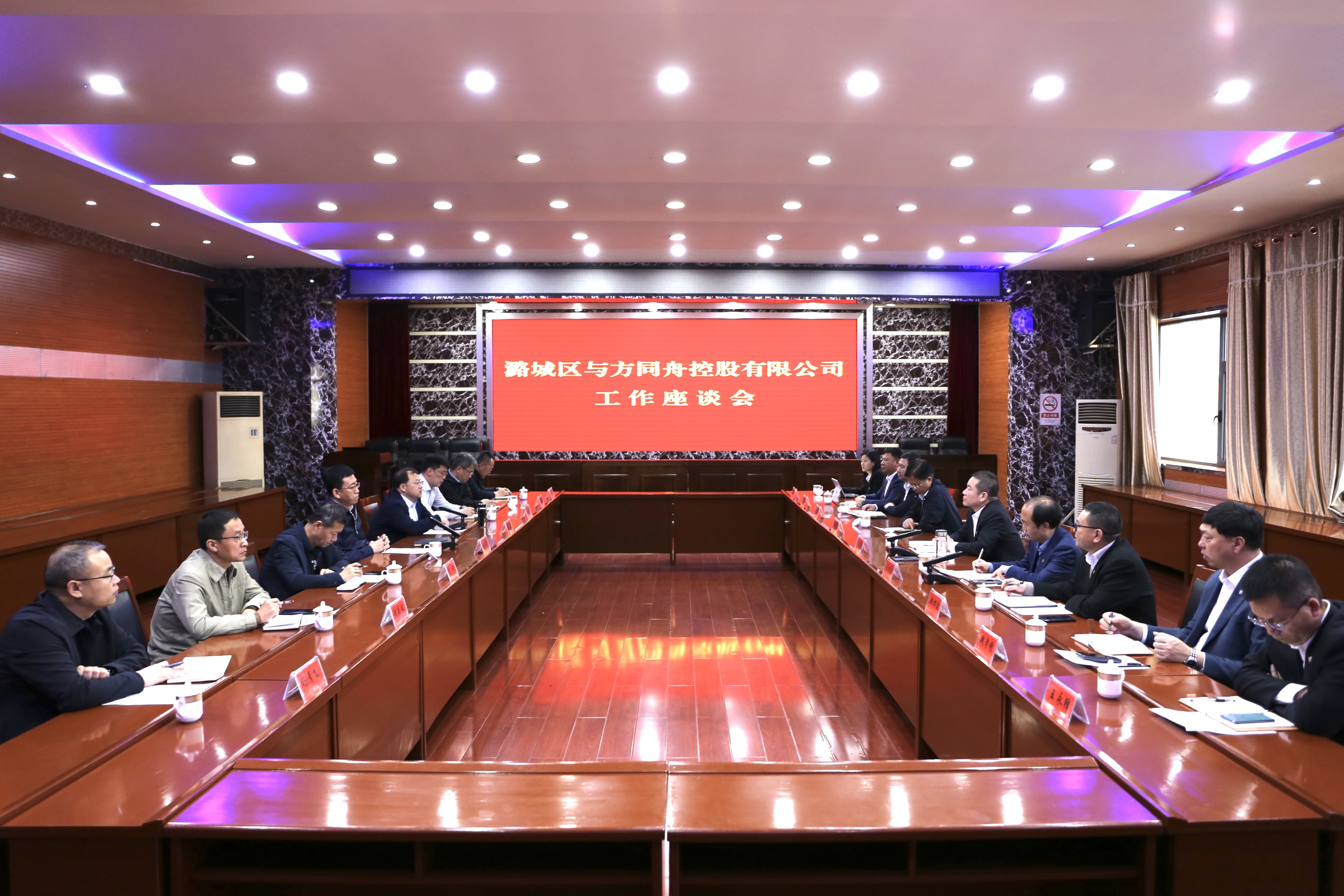 我区与方同舟控股有限公司召开工作座谈会